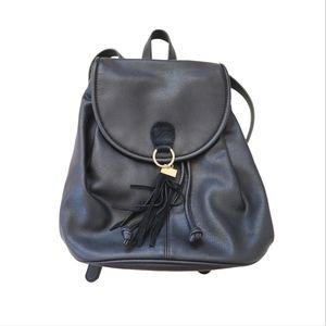 FOREVER 21 Black Faux Leather Backpack
